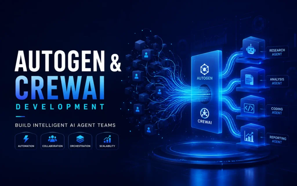 AutoGen & CrewAI Development image for Multi-Agent System Development Services