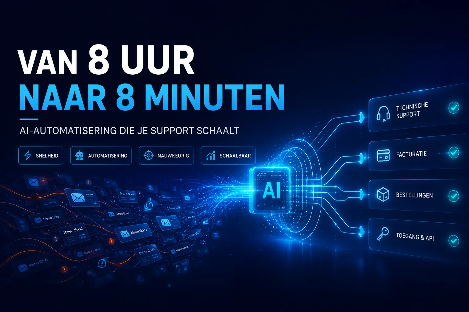 Support ticket automatisering De blauwdruk om je responstijd van 8 uur naar 8 minuten te brengen